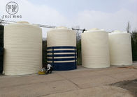 Tanques de molde rotativo cilíndricos personalizados Tanques de armazenamento de água de plástico branco / preto PT20,000L