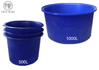 Grandes cubas plásticas cilíndricas Nestable da cultura aquática da água para o polietileno do armazenamento 500L da água