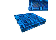 Virgin PP Rackable 1111 páletes plásticas azuis com 3 patins para a empilhadeira das prateleiras, carga 1000Kg