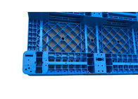 Virgin PP Rackable 1111 páletes plásticas azuis com 3 patins para a empilhadeira das prateleiras, carga 1000Kg