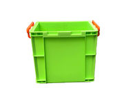 Euro quadrado verde que empilha recipientes com travamento de tampas para o armazenamento Turbocharged