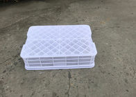 O HDPE perfurou a caixa plástica dobrável das bandejas plásticas para o pão e os peixes 600*420*145