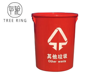 O armazenamento plástico vermelho do alimento da cor 100L Buckets com tampas e punho para o empacotamento de alimento seco