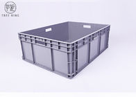 Euro 800 * 600 * 230 que empilha recipientes, caixas de armazenamento plásticas tomadas partido retas