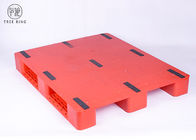 3 páletes plásticas do HDPE liso liso dos patins com a barra de aço para submeter FP1200 * 1000