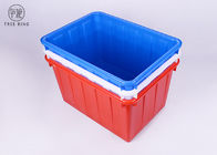 Cubas plásticas de empilhamento industriais azuis/vermelhas dos barris plásticos de matéria têxtil W140, grandes