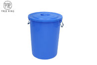 caixote de lixo 100Liter plástico pequeno com a tampa/a gaiola e rodas da armação de aço vermelhas ou azuis