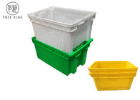 Caixas plásticas higiênicas perfuradas coloridas da embalagem do Euro 630 * 420 * 315 milímetros de HDPE