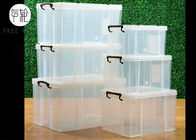 Escaninhos de armazenamento plásticos empilháveis do produto comestível, caixa da caixa plástica de 60 litros