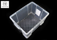 Espaço livre/caixa plástica dobrável transparente 45l de pouco peso para o escritório