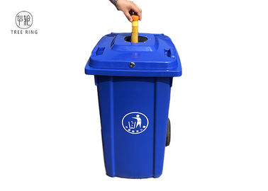 Personalizado reciclando o azul do escaninho 240l do Wheelie do lixo de Locakable com as tampas da garrafa travadas